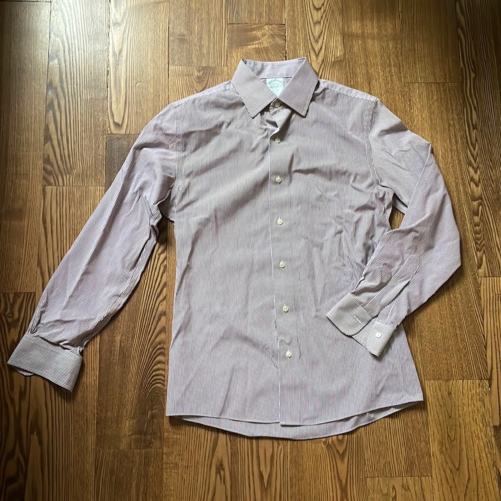 Brooks Brothers Burgundy Mens Dress Shirt - 14.5 / 32
